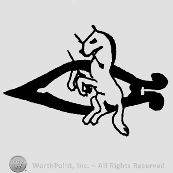 Mark with Rised horse over a fleur-de-lis. | #118210