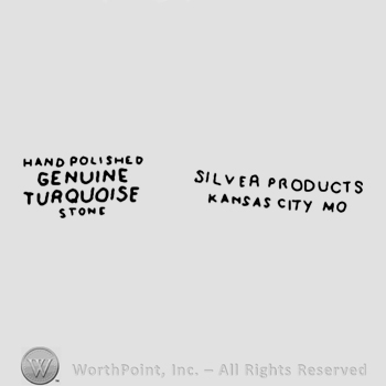 Mark with Text : Hand Polished Genuine Turqoise | #180146