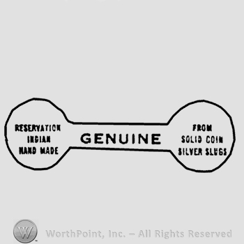 Mark with Text:Reservation Indian Hand Made | #181025