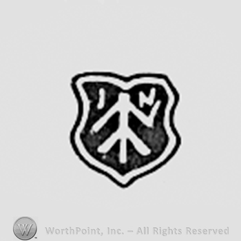 Mark with Shield shape with initials I N. | #194508