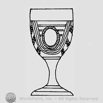 Mark with Warman's Pattern Glass Beaded Oval | #274692