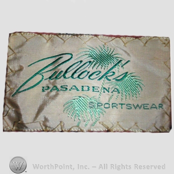 Mark with Clothing label : Bullock&rsquo;s. | #384162