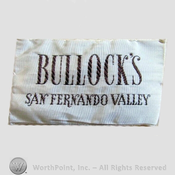 Mark with Clothing label : Bullock&rsquo;s. | #384164
