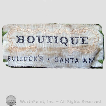 Mark with Clothing label : Bullock&rsquo;s. | #384166
