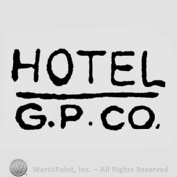 Mark with Hotel written underlined above G/P.Co. | #5668