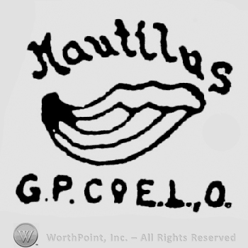 Mark with Nautilus written arched above a sea | #5669