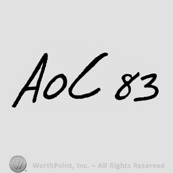 Mark with AOC 83, handwritten | #61314