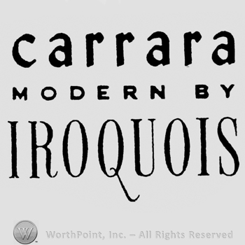 Mark with Carrara Modern by Iroquois written on 3 | #61532