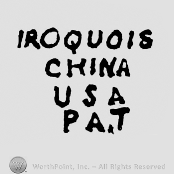 Mark with Iroquois China USA Pat written on 4 | #61540