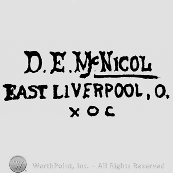 Mark with Writing DE Mc Nicol underlined east | #62551