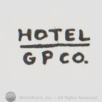 Mark with the word HOTEL above the initials G P | #72117