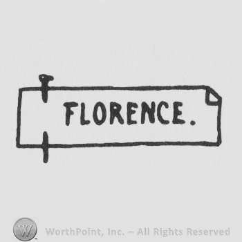 Mark with a banner with FLORENCE | #75020