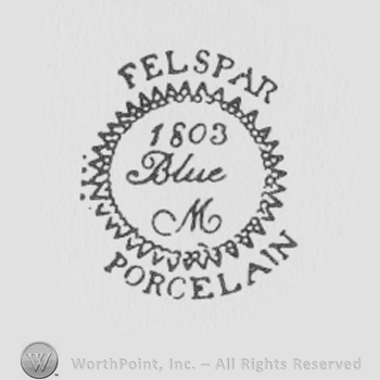 Mark with roud logo with "felspar porcelain" | #8579