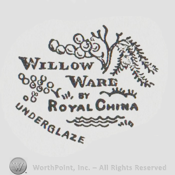 Mark with a branch and "willow ware by royal | #9167